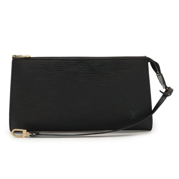 Louis Vuitton Vuitton Epi Pochette Accessoire Accessory Pouch Handbag Noir - Picture 1 of 6